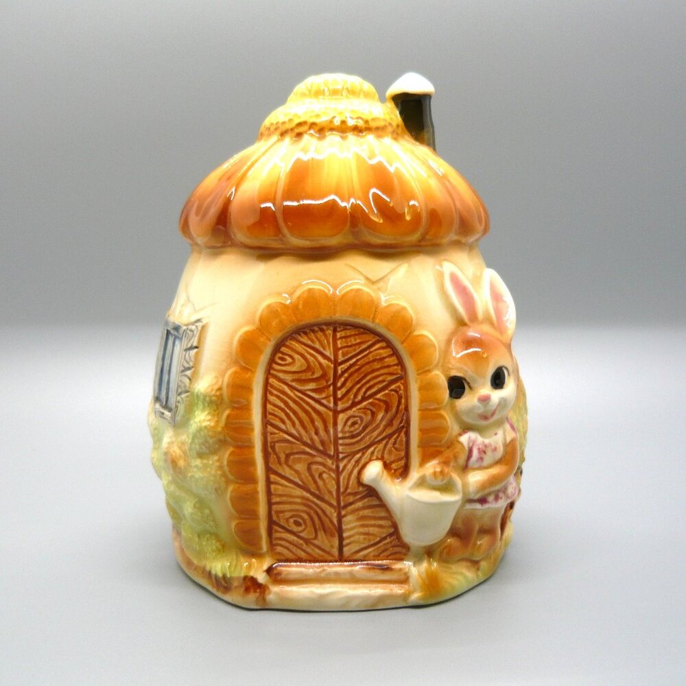 Vintage 1950's Ceramic Anthropomorphic Bunny Rabbit Planter or Utensil Holder